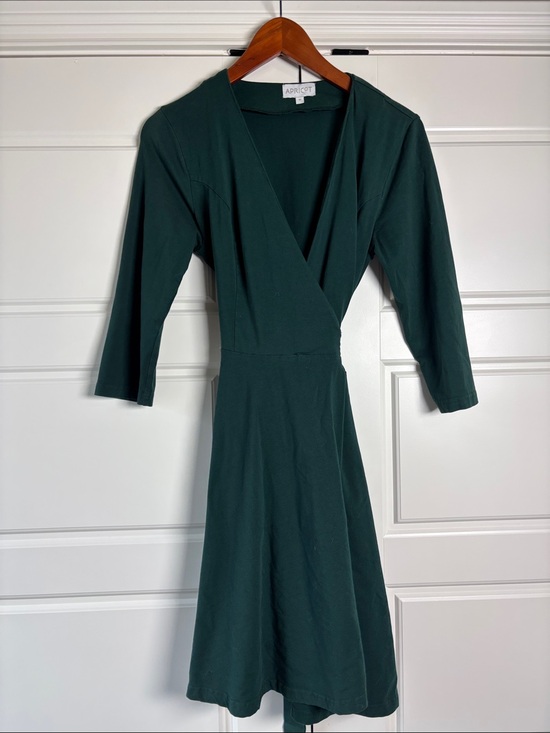 APRICOT Dresses & Skirts - APRICOT Forest Green Wrap-Style Midi Dress